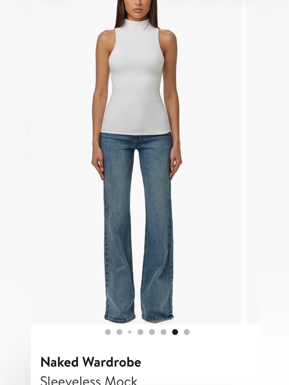 NEW Naked Wardrop Size xl sleeveless, mock neck top white $46 MSRP